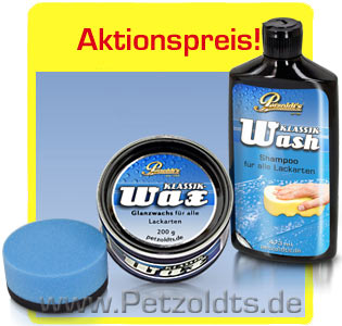 KLASSIK-Wax und -Wash Set, Autowachs und Autoshampoo