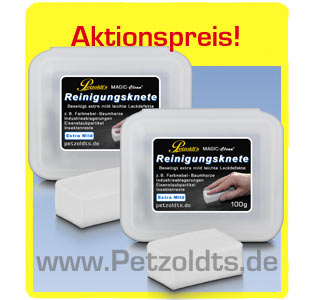 2 x 100 g Petzoldts weiße MAGIC-Clean Reinigungsknete Extra Mild