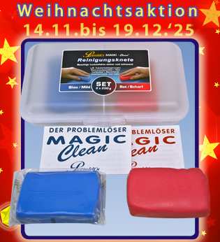 2x Reinigungsknete MAGIC-Clean Blau und Rot, 200g, Lackreinigung