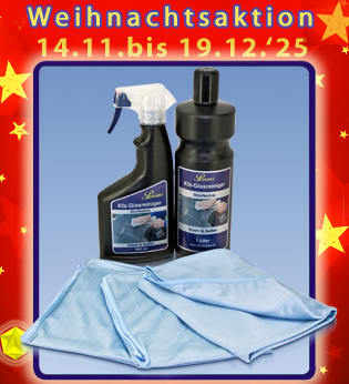 Petzoldts großes Glasreiniger Set, mit 3 Microfasertücher