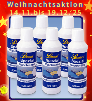 6× 0,5-l Petzoldts Microfaserpoliertücher Spezialwaschmittel