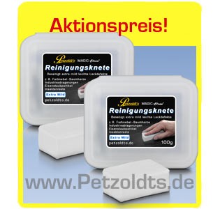 2 x 100 g Petzoldts weiße MAGIC-Clean Reinigungsknete Extra Mild